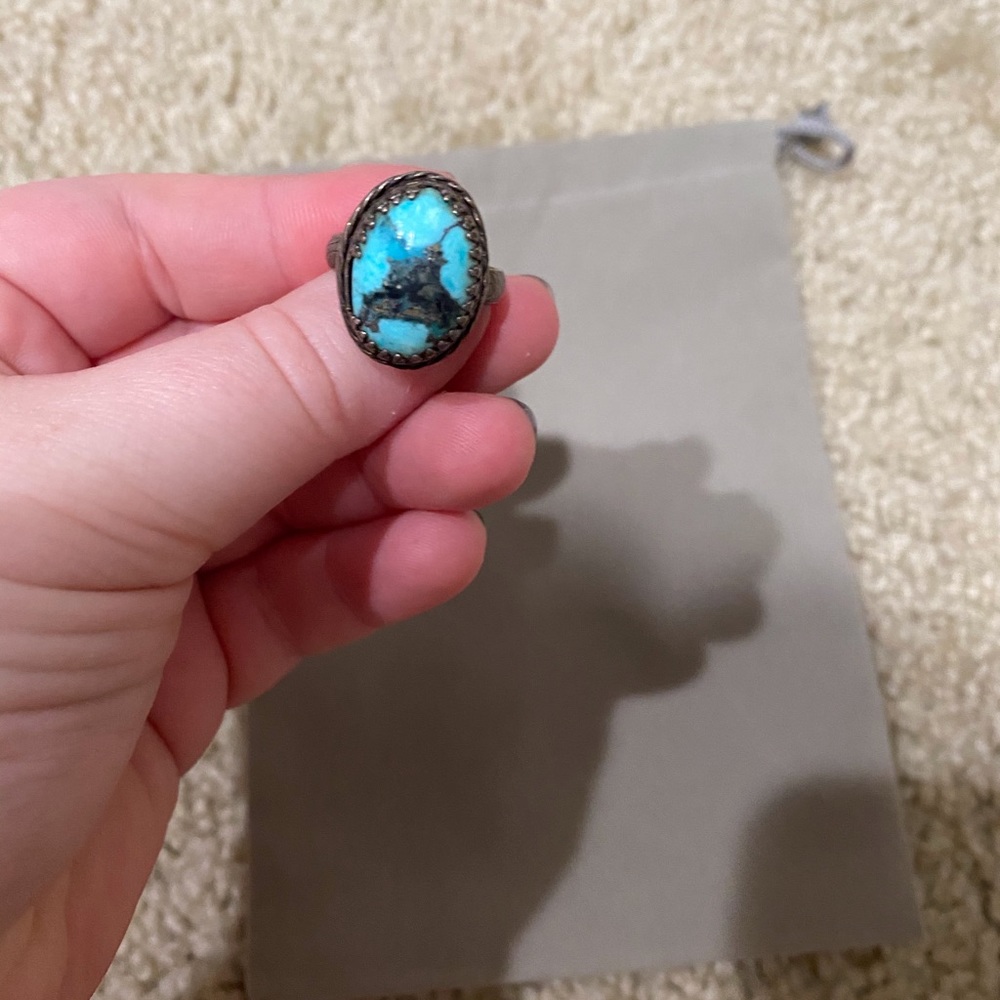 Vintage real turquoise ring - Picture 1 of 6